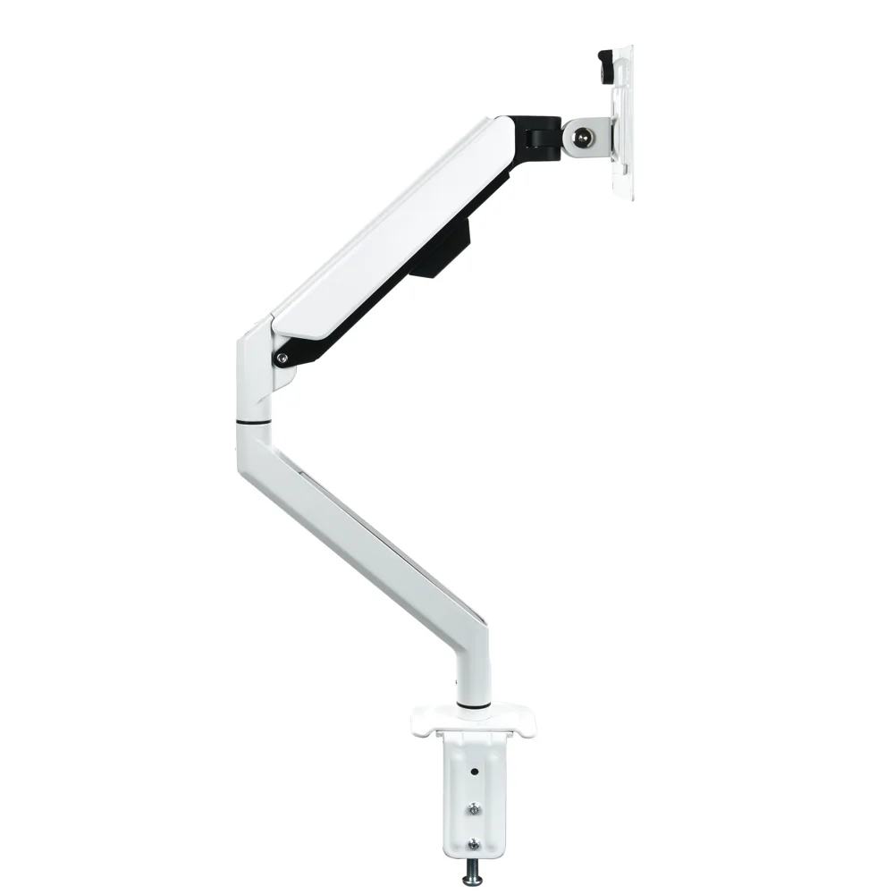 Easy Installation ROHS White Black VESA Single Table Desktop Pole Holder Monitor Mount