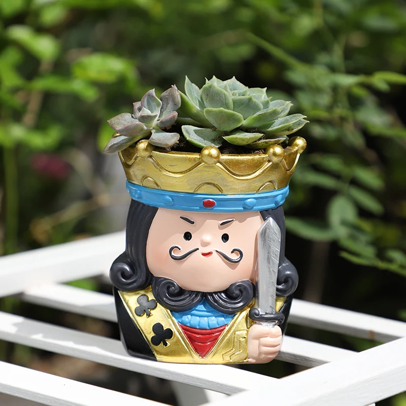 Новый креативный Настольный горшок для покера Roogo Spot садоводство ручная роспись суккулент