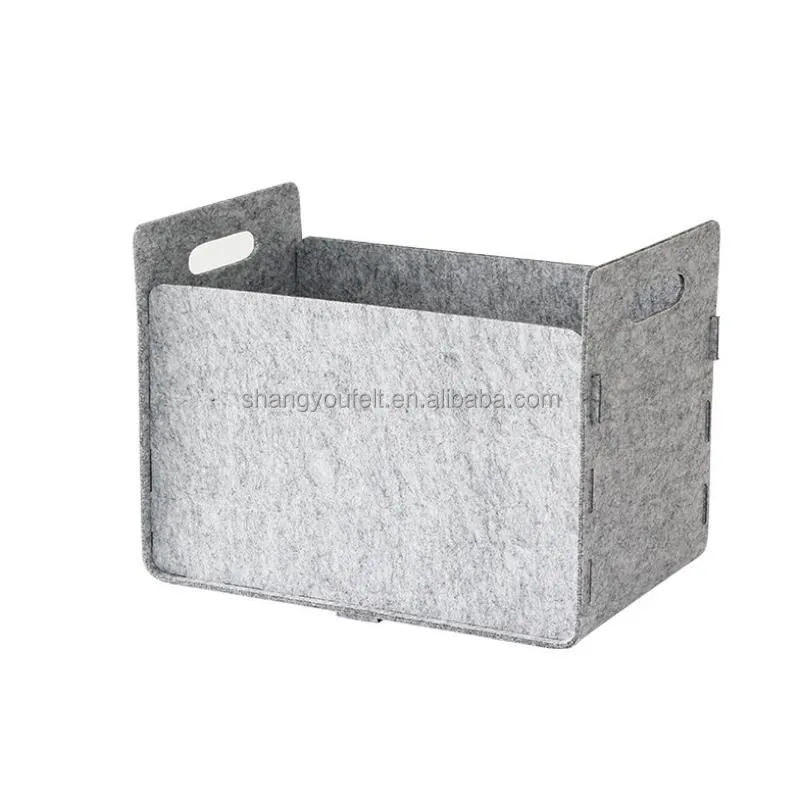 Wholesale Felt Foldable Storage Cube  Bins Shelf Organizer Felt box for for Kids Toys Magazine book storage box