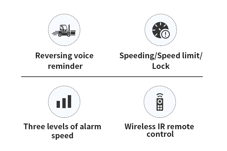 Forklift safety overspeed alarm warning speed governor adjustment forklift truck speed limiter