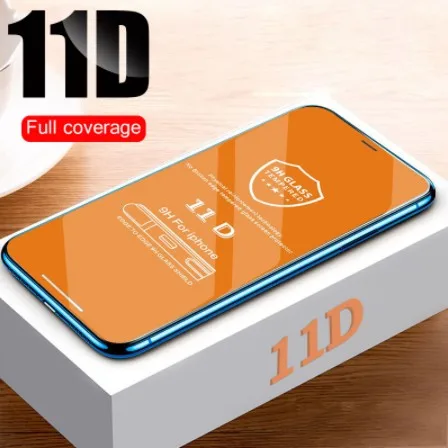 Защитное стекло 11D с изогнутыми краями для iPhone 11 Pro Max, закаленное защитное стекло для экрана iPhone 11, стеклянная пленка