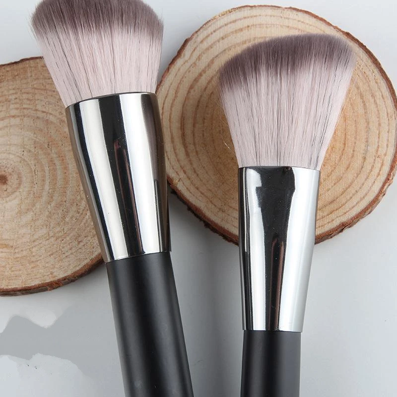 private label wood handle synthetic hair cosmetic makeup brush sets facial makeup brushes