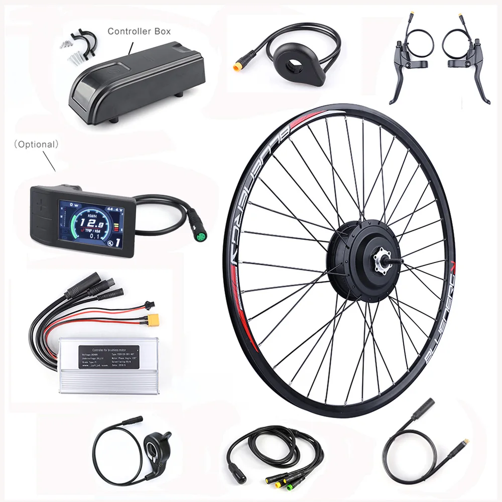 Akkubici bafang 36v 250w bike kit motor 11.6/14/17.4ah Lithium Battery conversion kits for electric bikes 500C LCD display