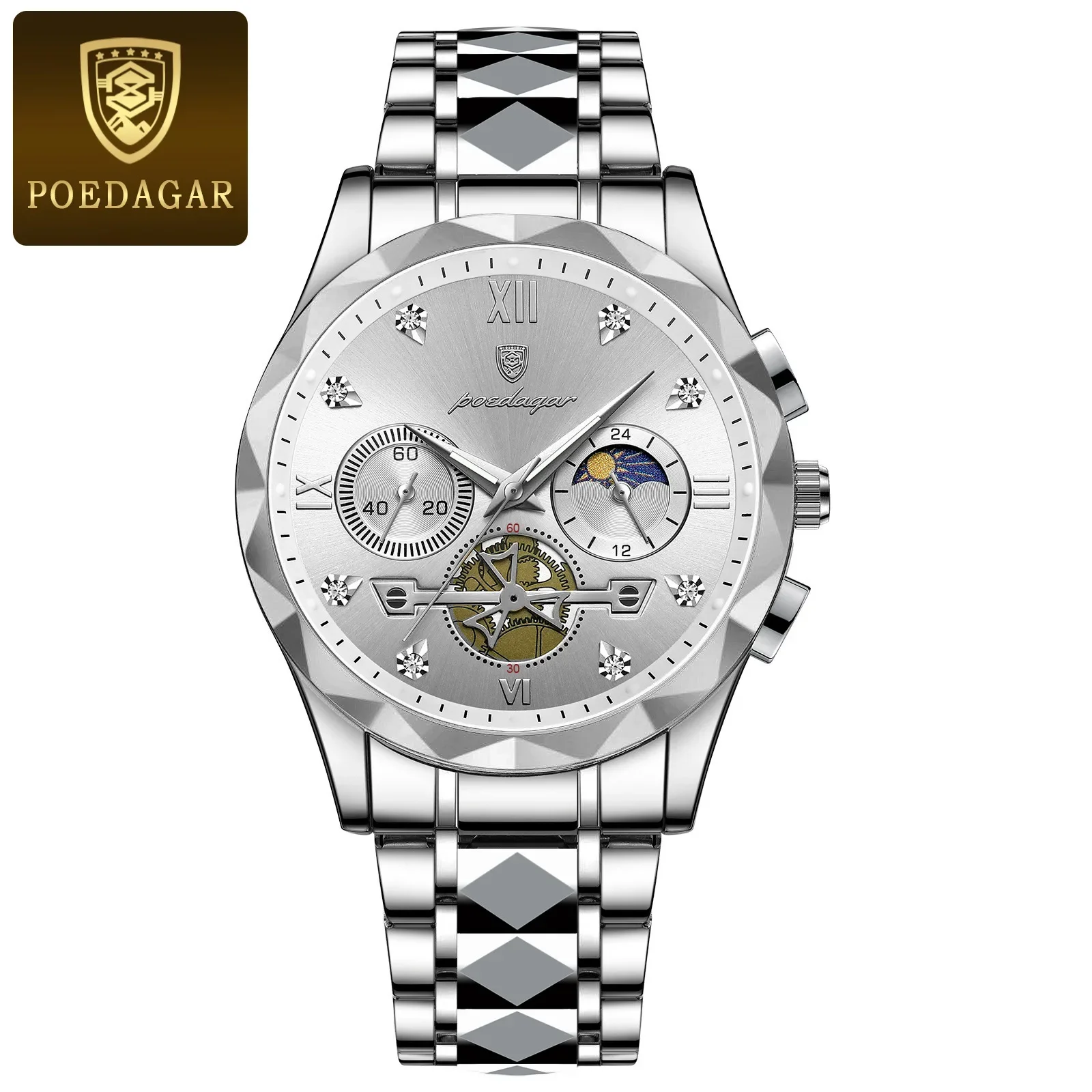 POEDAGAR 996 Trendy Brand High End Newest Cheap Factory Price Popular Design Best Price Men Quartz Watches Stainless Steel Band