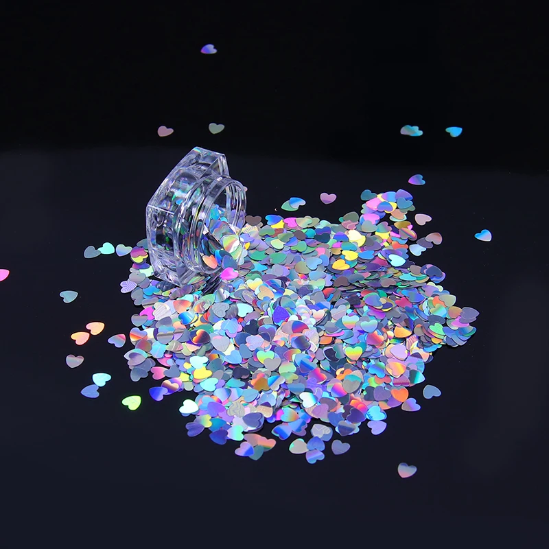 New Neon colors irregular Gold Flakes Nail glitter Pigment Powder Heat Shaped Craft Decorative Holographic Glitter