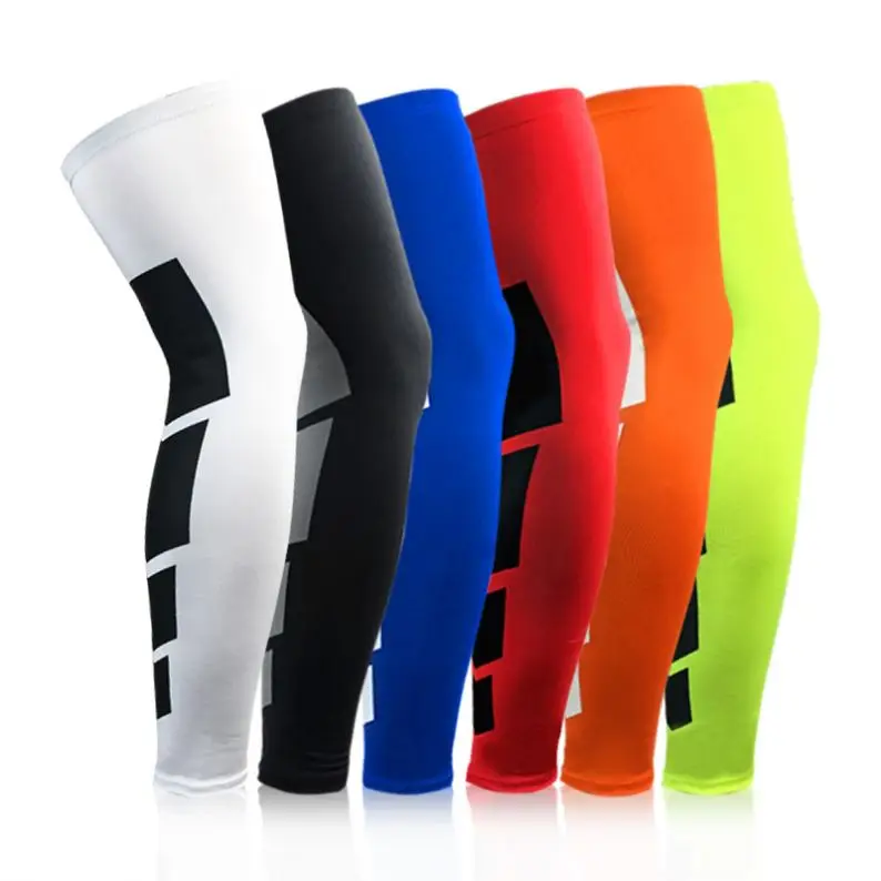 Sports Basketball long Leg Sleeves Knee Support brace compression calf support for men and women