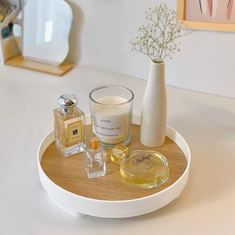 Wholesale White Hotel Home Restaurant Bathroom Washing Products Storage Restaurant Cosmetics Organizer Serving Trays