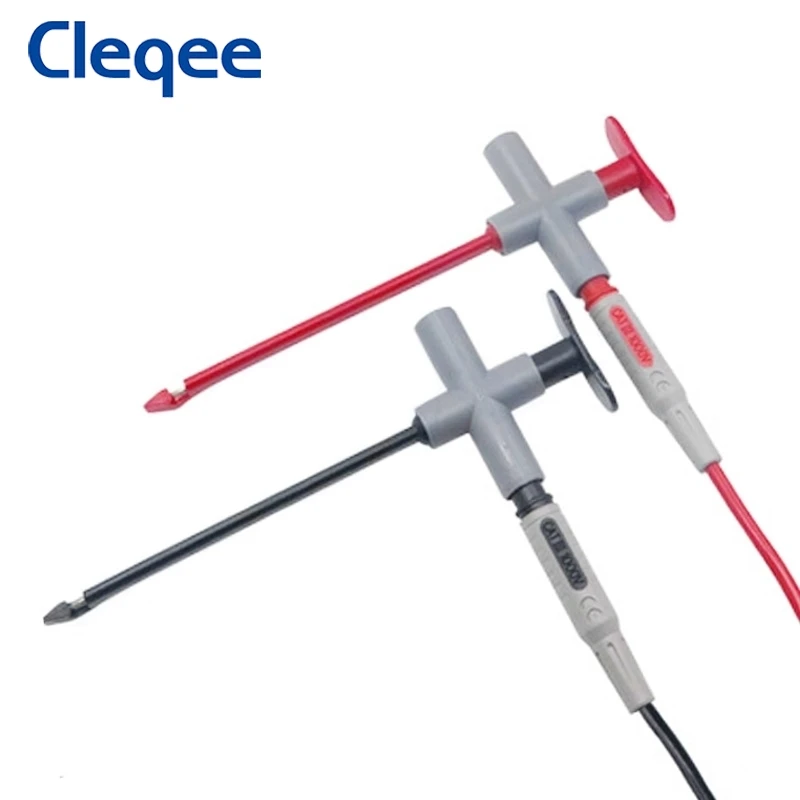 Cleqee P5010 2pcs puncture probe Auto repair multimeter test clip car test tool can connect to 4mm banana plug