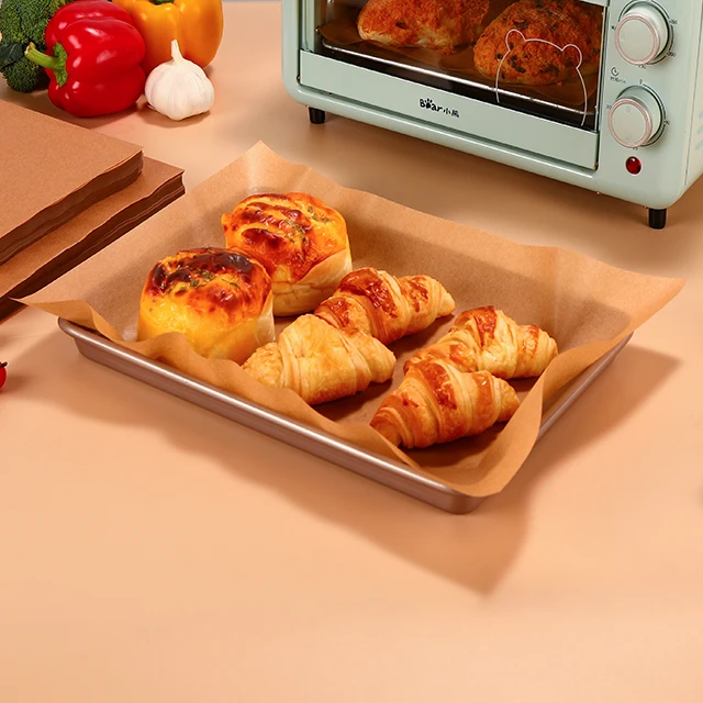 Custom Logo Printed Greaseproof Oilproof Wax Food Wrapping Paper Virgin Baking Paper Wood Pulp Coated for Pizza Offset Printing