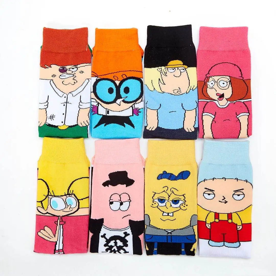 
UPGRADE crazy mens cartoon tube comics cartoon crew cotton happy socks wholesale 
