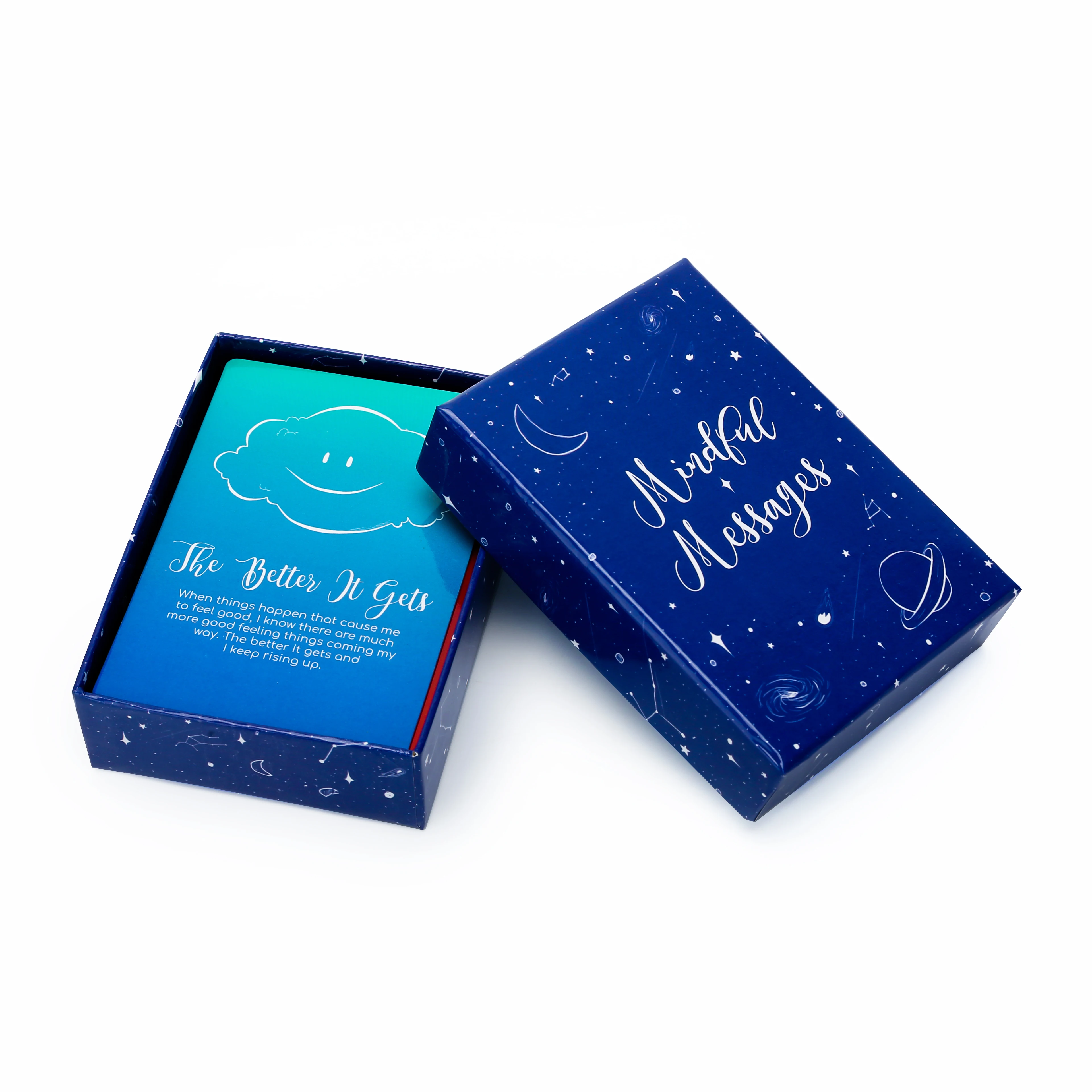 Custom Printed Mental Health Mindfulness Affirmation Card Inspirational Quote Positive Motivational Flash Cards Cognitive Cards