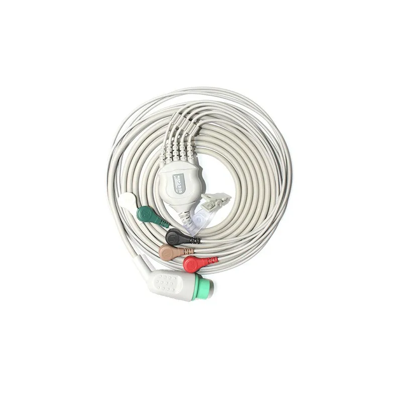 Fit for comen ECG monitor 3 lead 12 pin integrated ecg cable