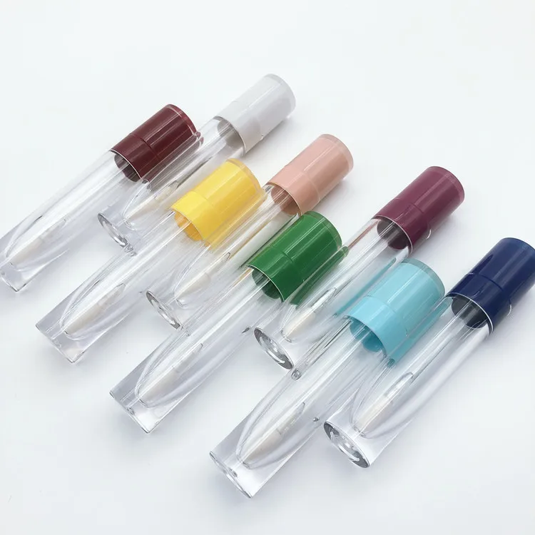 
New design transparent plastic container 8ml luxury lip gloss hollow tube 