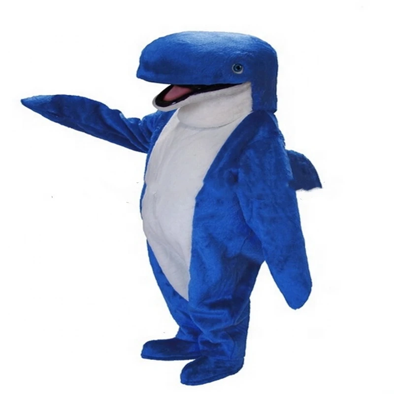 Hola blue shark mascot costume for adult
