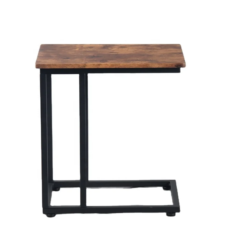 Outdoor Steel Small Patio End Red Tables For Living Room Modern Corner Side Coffee Table Set With Metal Legs