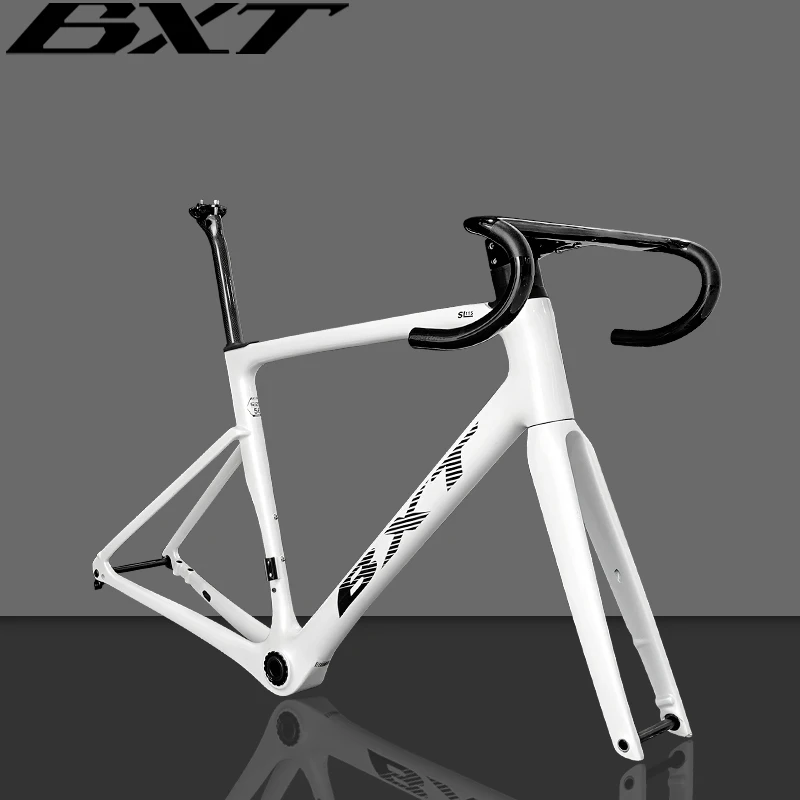 700C Carbon Road Bike Frame Thru Axle 12*142Mm Racing Bicycle Frames T47 Carbon Disc Brake Internal Frameset