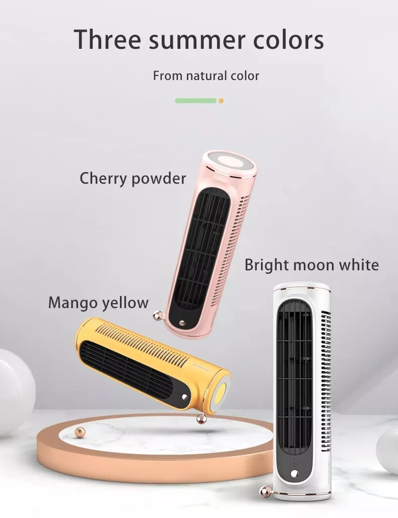 New Arrival Table mini tower Fan Type C Usb Portable Air Cooling Fan Smart Display Touch Desktop Cooler for office circulation