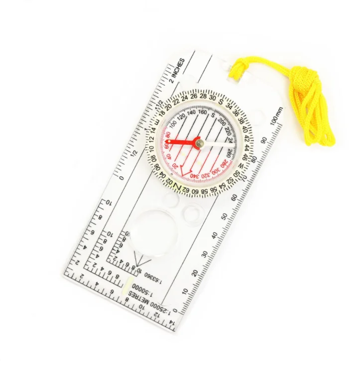 
ap Measure Compass Liquid Compass Multi function 2 In 1 Orienteering Navigation Compass 1:50000 Scale Ruler Compass MagnifyinG  (1600279185411)