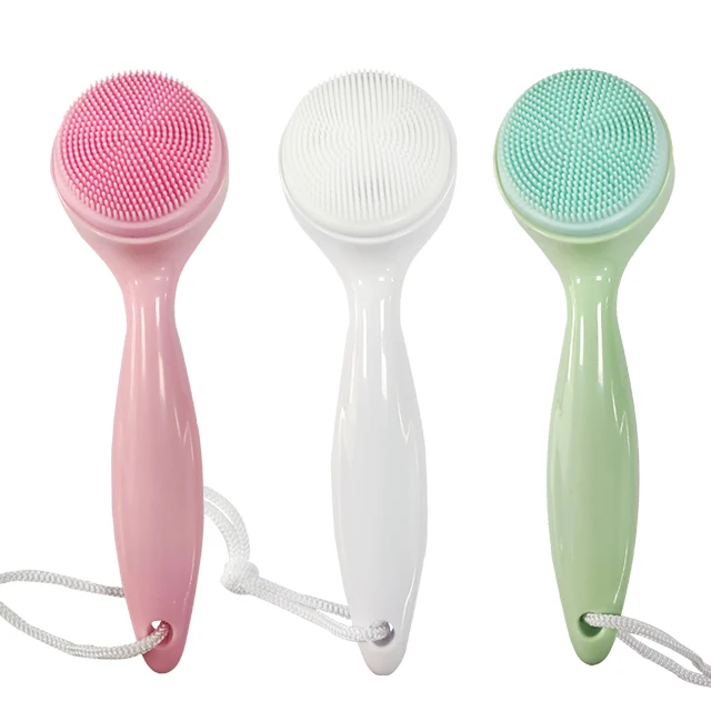 Оптовая продажа, массажер для чистки лица, инструменты для ухода за кожей, силиконовые щетки для ванны с веревкой