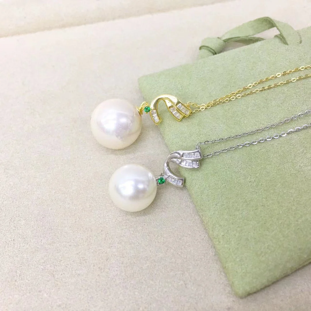 Korean Temperament Single Pearl Necklace S925 Sterling Silver Female Pearl Silver Necklace
