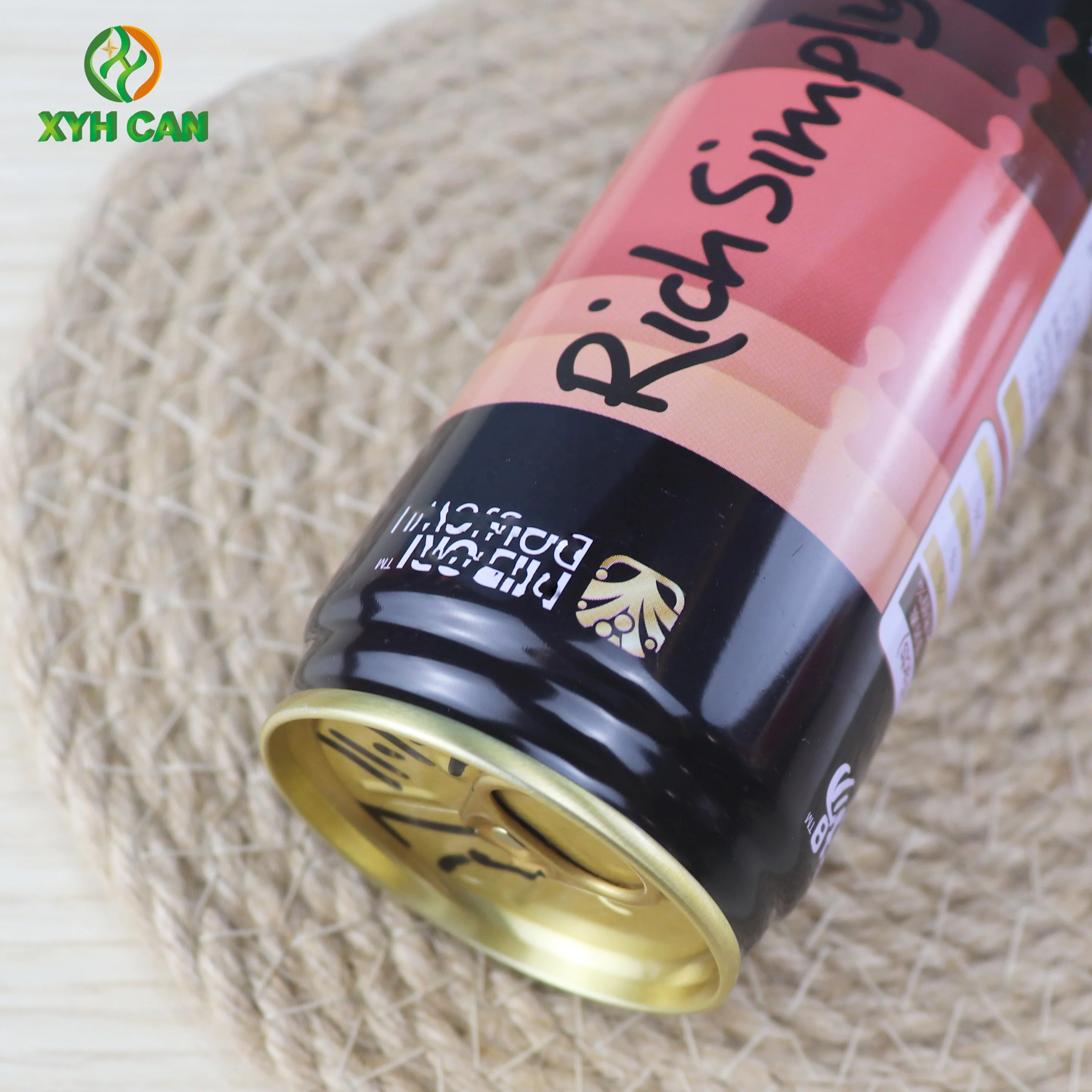 Food grade 245ml beverage cans with CMYK printing empty tin cans for drinks