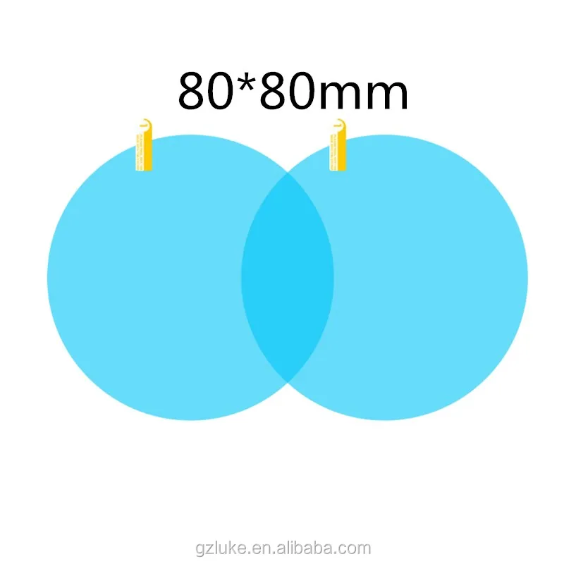80*80 прозрачная защитная пленка на окно автомобильного зеркала заднего вида противотуманная Водонепроницаемая непромокаемая автомобильные аксессуары-пара