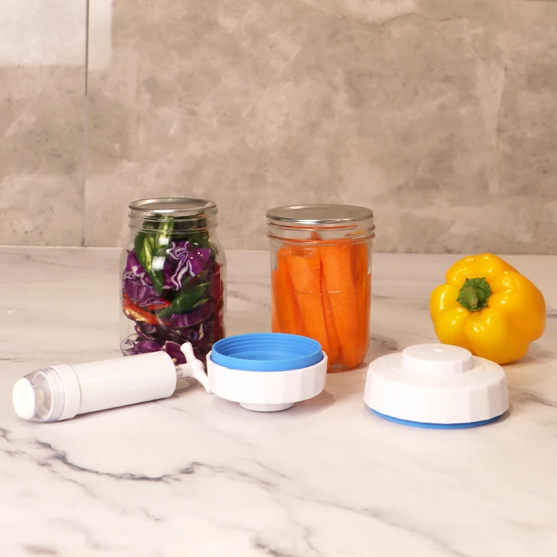 Glass Mason Jar Lid vacuum sealer kit silicone food saver for sealers tool With Hose and Metal Lids for Food Storage