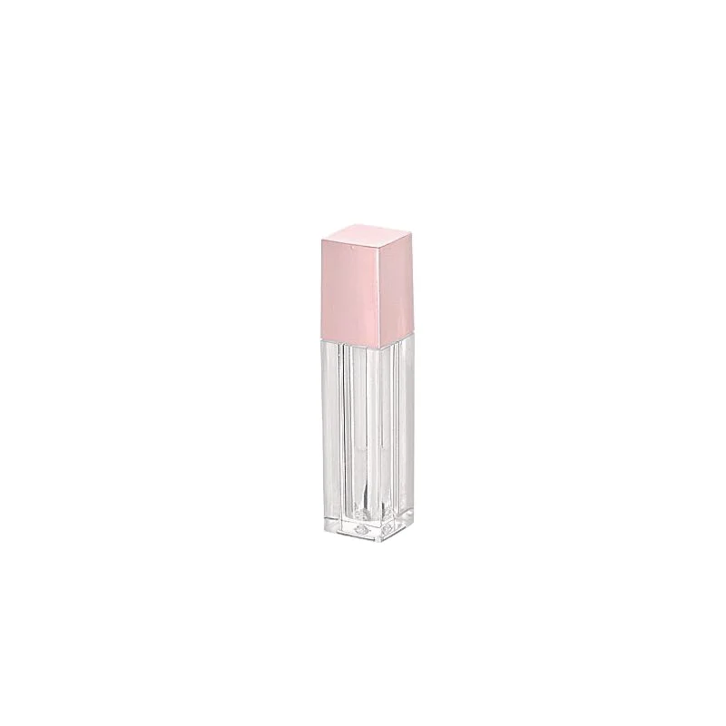 mini matte pink tops transparent liquid lipstick tube 1.5ml small empty lipgloss tubes luxury square
