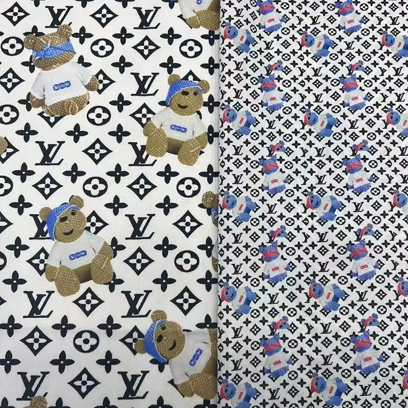 Printed cotton fabric roll textile shirt stripes 100% pure cotton flower pattern design printed fabric