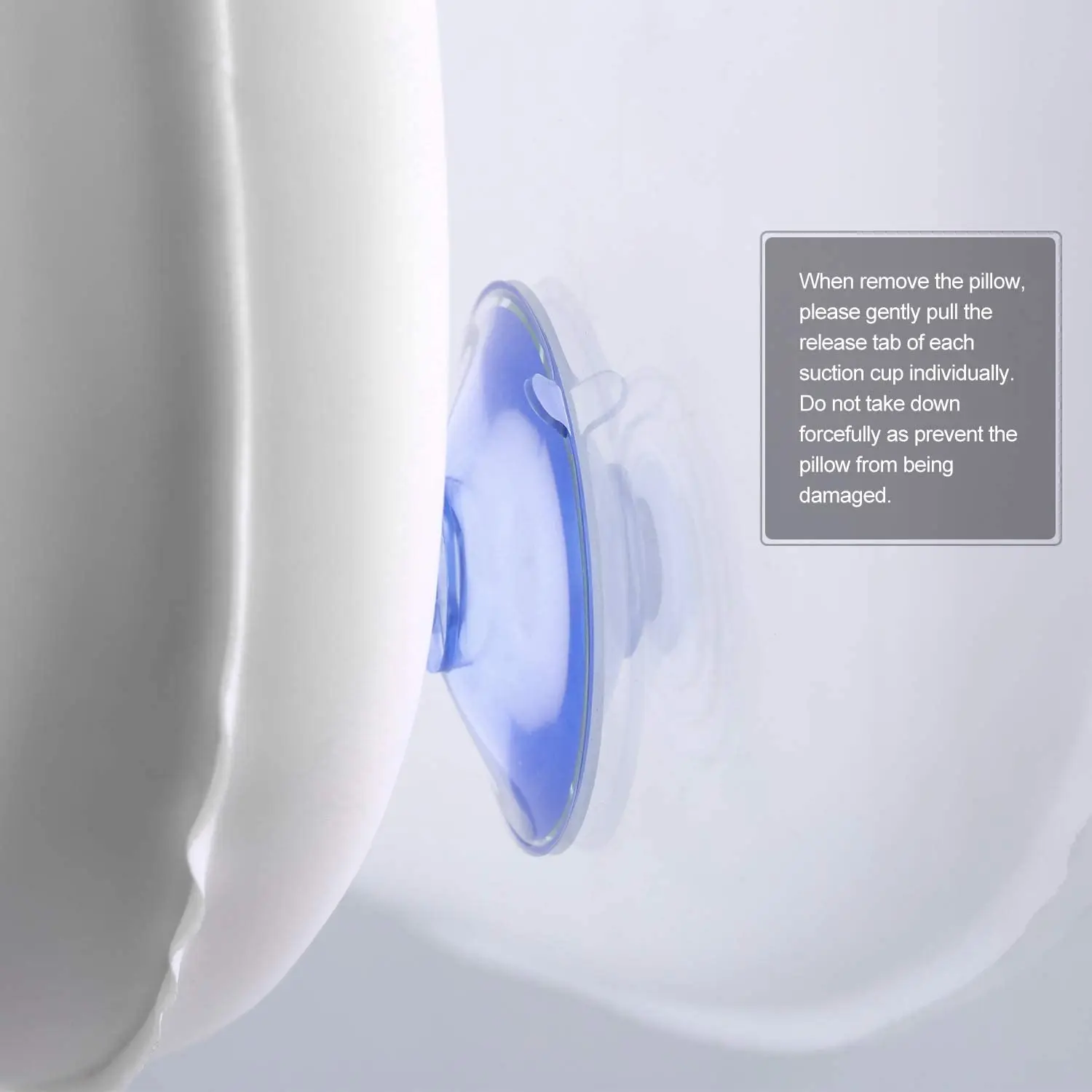 Waterproof Bath Pillow with Free Bath Ball Spa Bath Pillows with 7 Non-slip Suction Cups