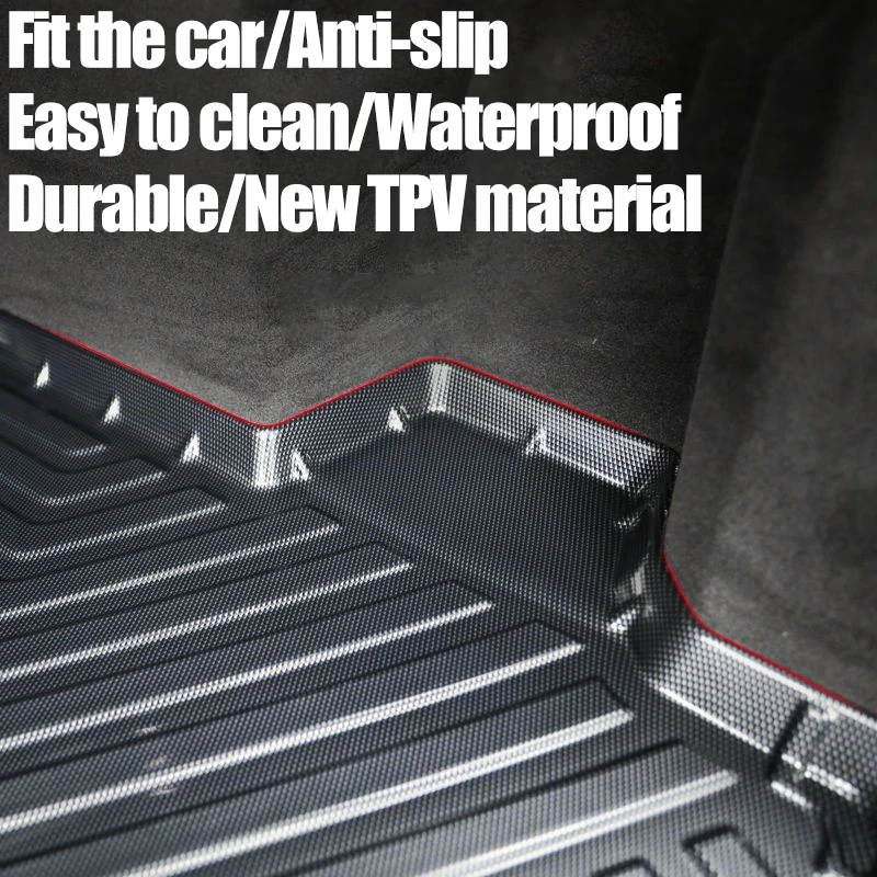 2024 Muchkey Carbon Fiber Cargo Liners Trunk Luggage Car Boot Mat Durable Waterproof TPV TPE 3D Car Trunk Mats For Toyota RAV4