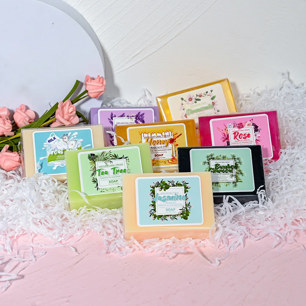 140g Removal Pimple Pore Acne Treatment Sea Salt Soap Goat Milk Moisturizing Glycerin Soap Base Whitening