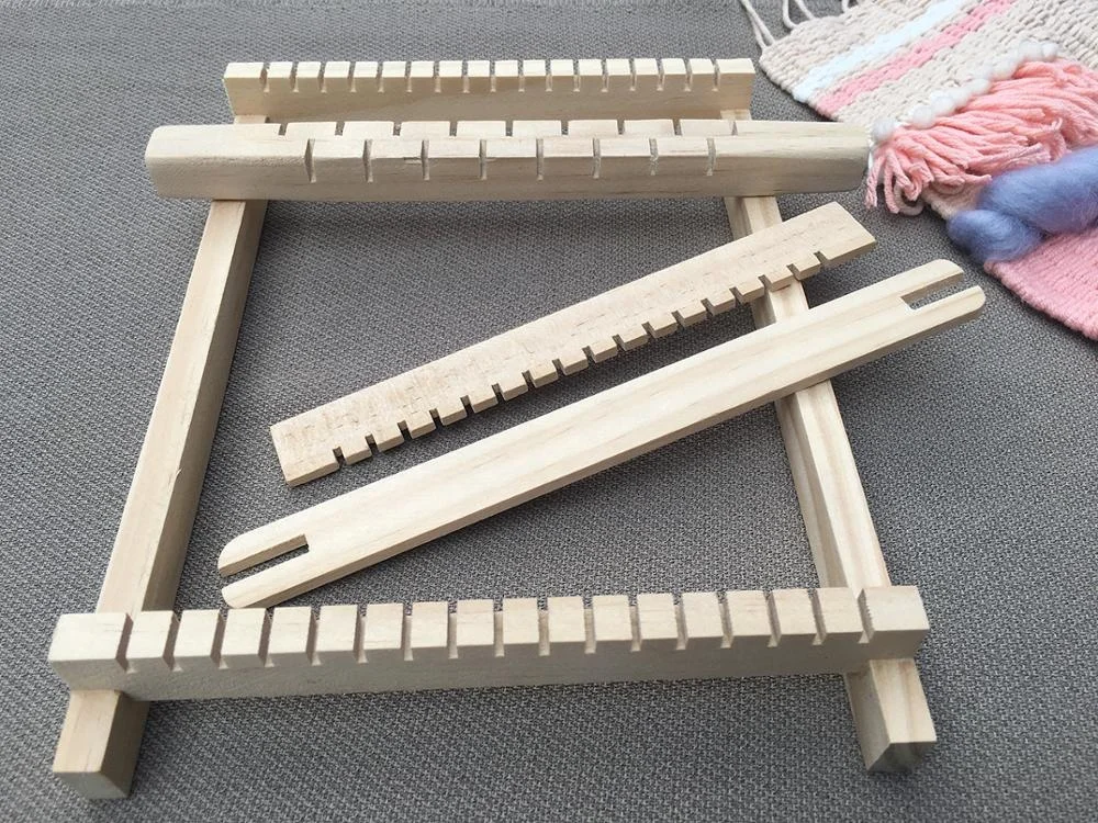 Handmade Craft Crochet Tool Knitting Tool Wooden Weaving Kit DIY Hobby Weaving Loom