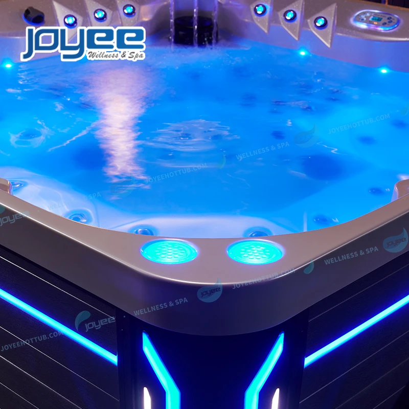 JOYEE Foshan Manufacturer Custom Above Ground High-end Jacuzzier Optional Sizes Massage Bath Modern Design Relaxing Bathtub