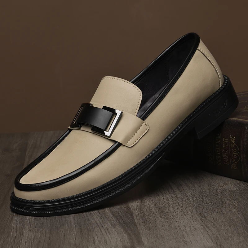 2362 good quality casual real leather open shoes for men