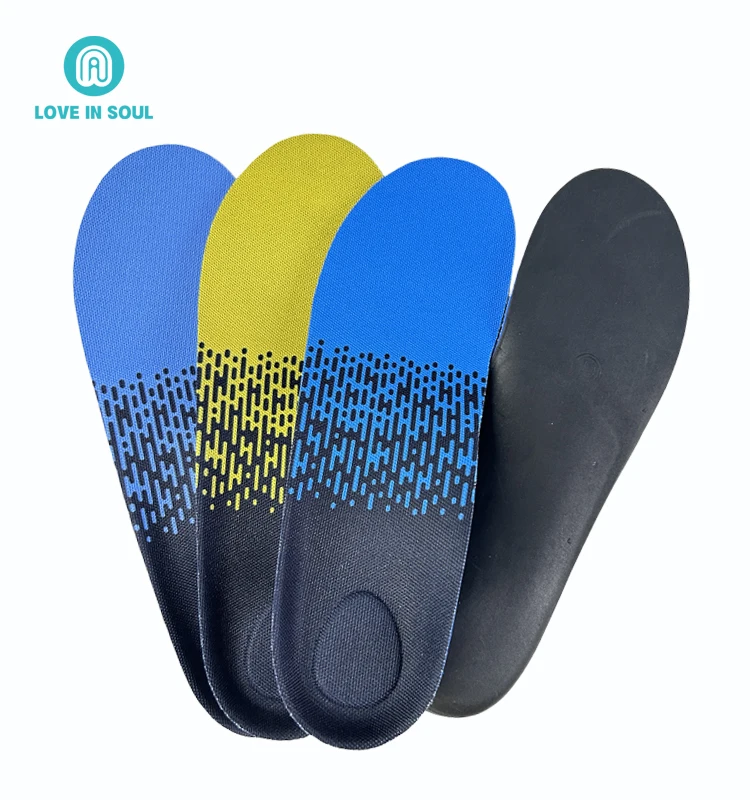 Manufacturer Plantar Fasciitis Insoles Heavy Duty Orthotic Insole High Arch Supports Orthopedic EVA Insole for Flat Feet