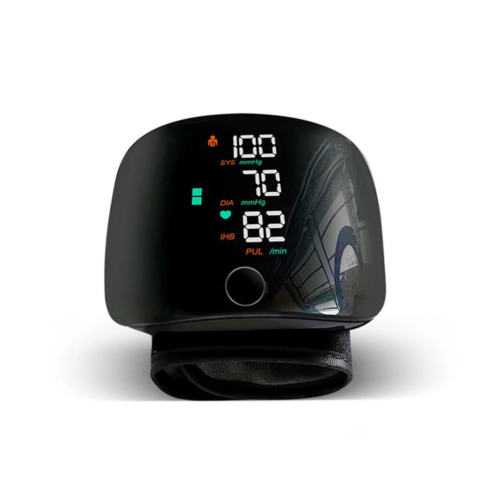 Lithium Battery Rechargeable Wrist Blood Pressure Monitor with Liquid Crystal Display