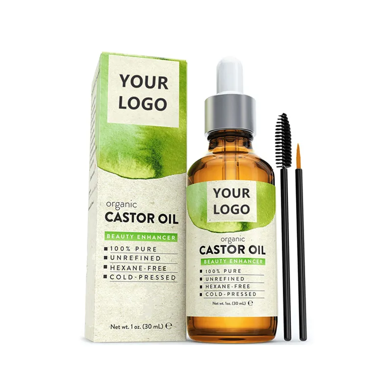 
 OEM частная марка, чистый холодный пресс, органическое касторовое масло для роста ресниц и бровей, ямайский черный касторовый эфирное масло  