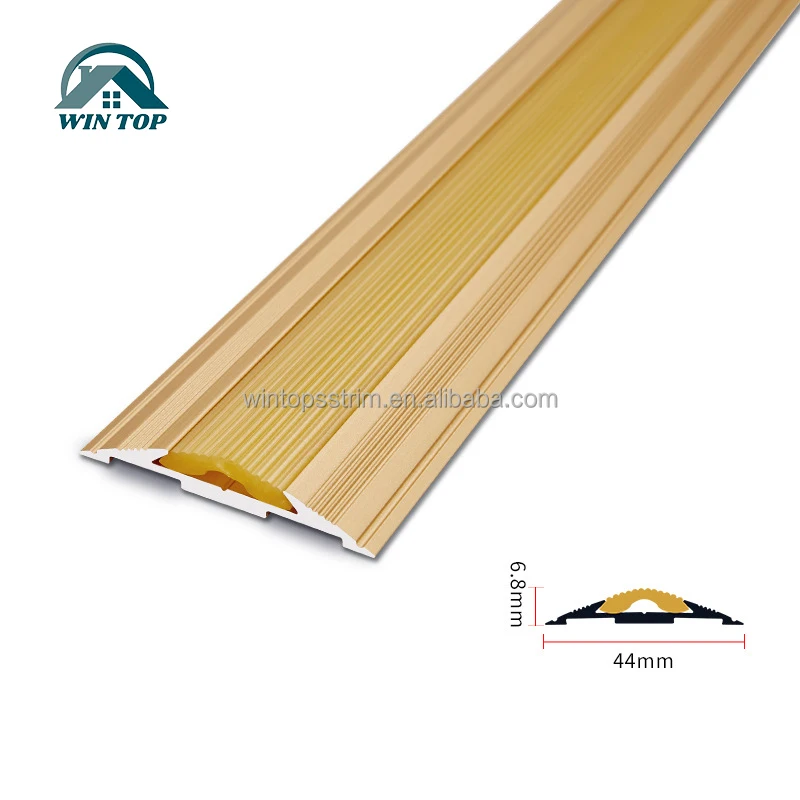 Win Top Aluminum Alloy Wood Flooring Ladder Step Anti Slip Strip Carpet Aluminium Stair Nosing Edging for Tile wood Steps