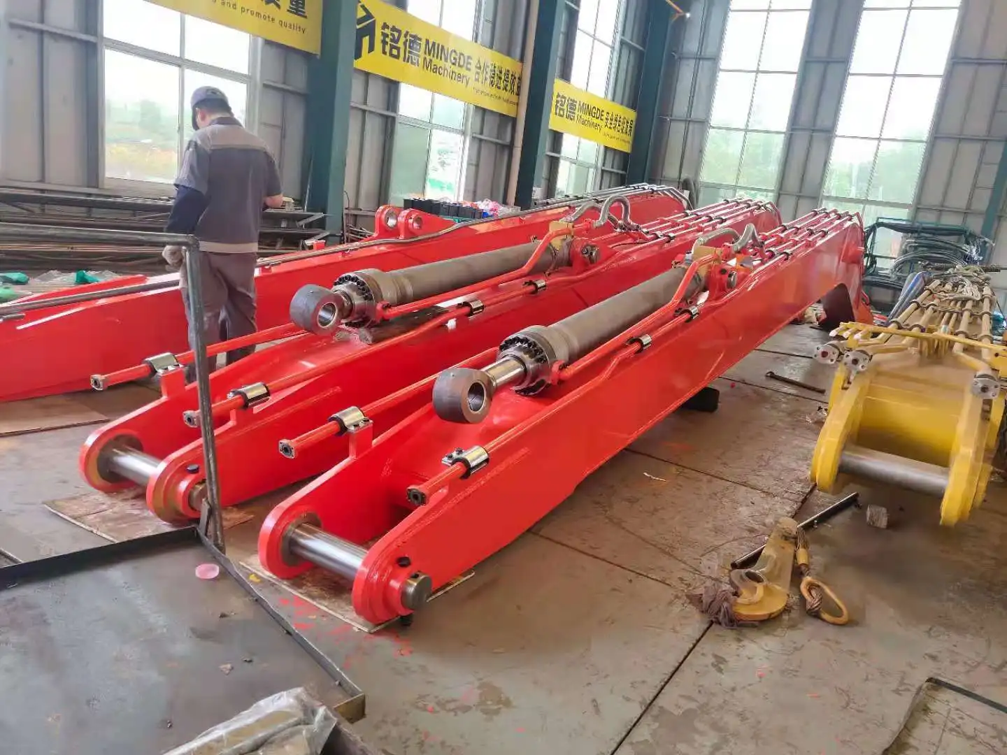 MONDE New Excavator Extension Long Reach Boom and Arm Long Boom 15m 16m 18m 20m 22m for R934