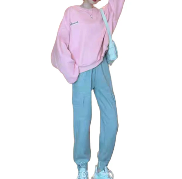 Роскошный эластичный спортивный костюм с круглым вырезом 6805HC