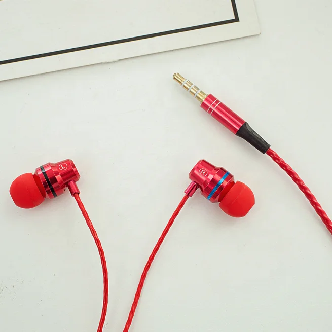 3.5mm Wired Metal Earphone In-Ear Earbuds 4D Surround Stereo Headphones Music SmartPhone Headset