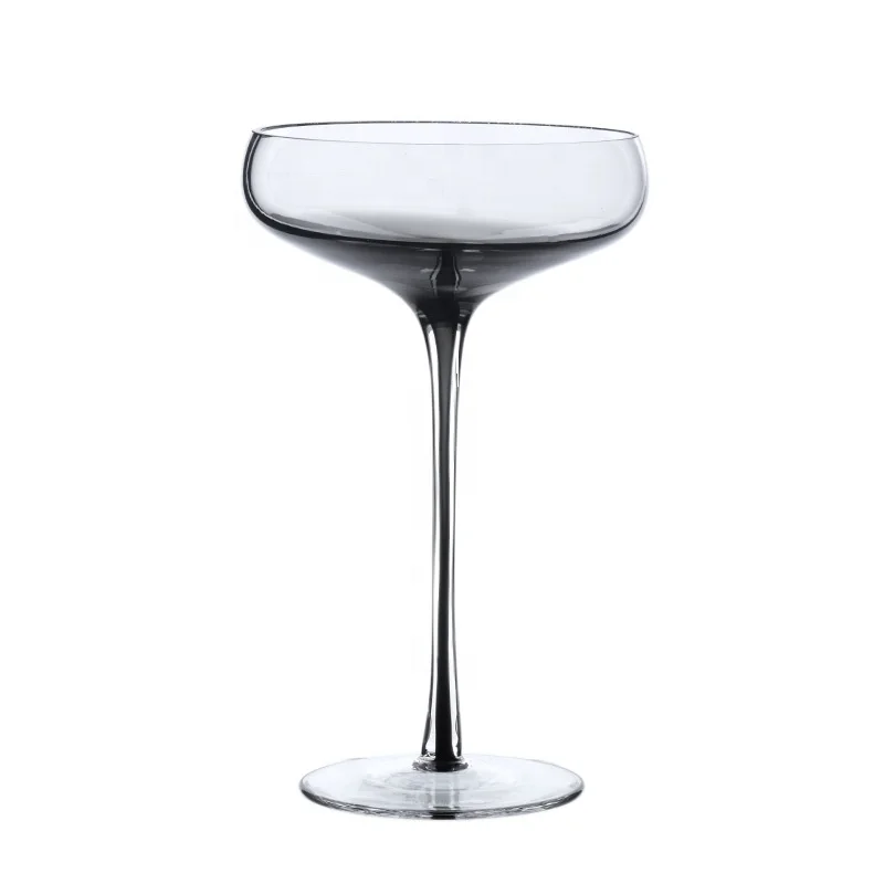 2023 Hot Sale Luxury 250ml/310ml  Lead-free Crystal Long Stem Martini Glasses Elegent Cocktail Glasses Glassware