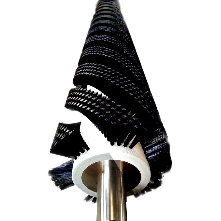 nylon cylinder steel-wire vegetable cleaning roller brush fruits cleaning brush