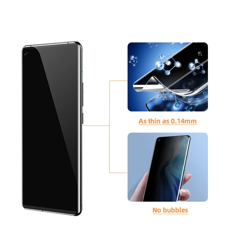 Premium Flexible Anti Spy Privacy Hydrogel Film Sheets Screen Protector for Samsung IPhone Huawei Xiaomi
