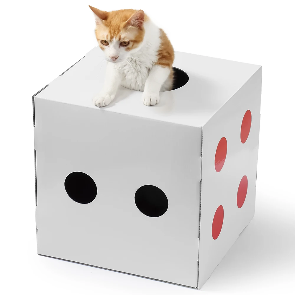 New arrival condo cat cardboard house indoor cat house paper cat house