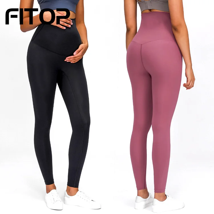 Pregnancy Women Gym Leggings Maternity High Quality Black Butt Oufting Maternity Leggings