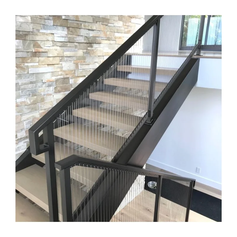 CBMmart wood railing glass tread mechanical stair scooter climbing  cargo lift elevator for mezzanine playhouse balustrade black