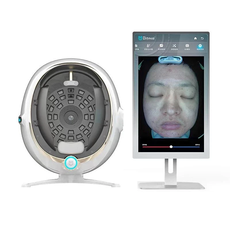 Portable 8 Spectrum Face Camera Skin Analyzer 3D Test Facial Scanner Machine 21.5 inch Screen Face Analysis Monitor Device