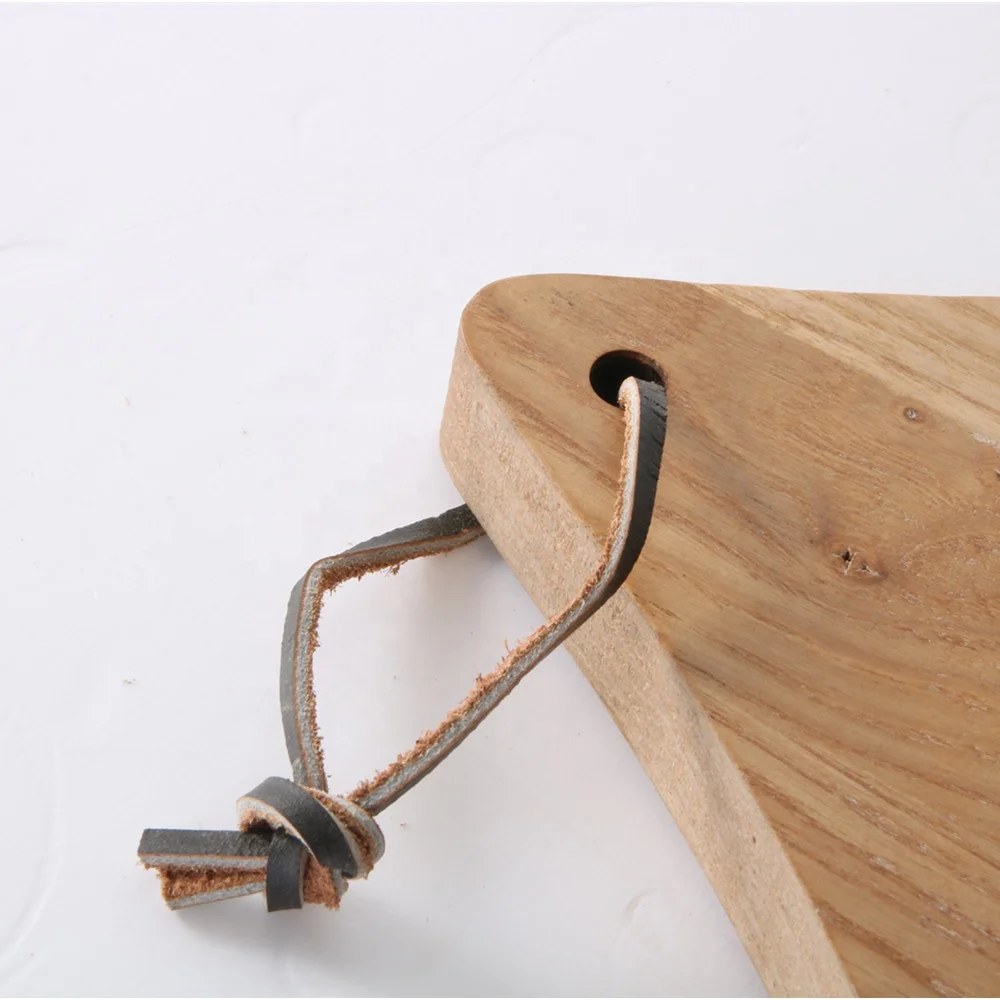 Christmas Tree Shape Wood Cutting Board , Wood Serving and Cutting Board with Handle